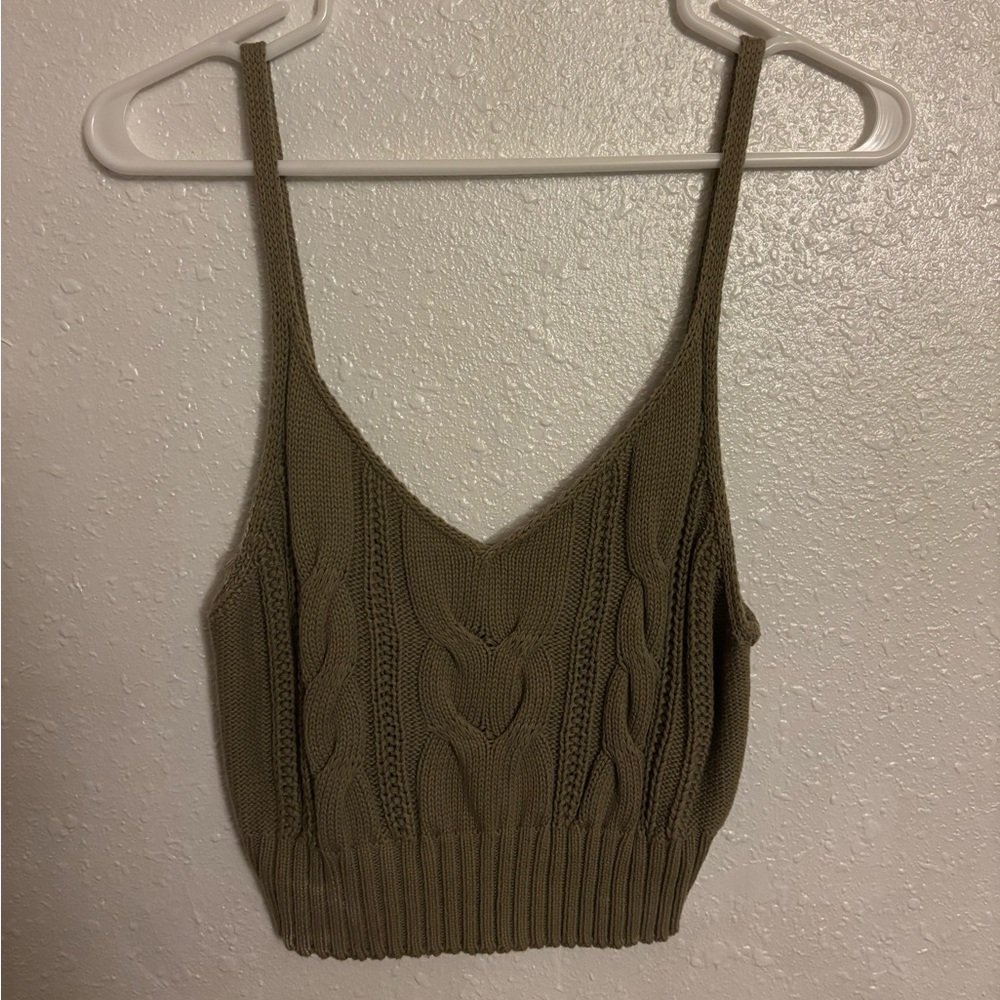 Wild Fable green crochet crop top (Size S)